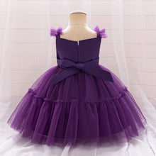 Cargar imagen en el visor de la galería, Vestido con encajes de flores y vincha