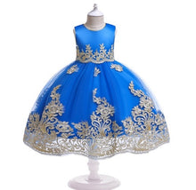 Cargar imagen en el visor de la galería, Vestido liso con detalles de encaje dorado