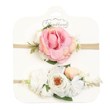 Cargar imagen en el visor de la galería, Pack de 2 vinchas con flores 3D