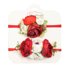 Cargar imagen en el visor de la galería, Pack de 2 vinchas con flores 3D