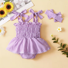 Cargar imagen en el visor de la galería, Body atado al hombro, fruncido con moño y vincha
