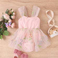 Cargar imagen en el visor de la galería, Body vestido de tul con bordados de flores
