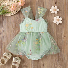 Cargar imagen en el visor de la galería, Body vestido de tul con bordados de flores
