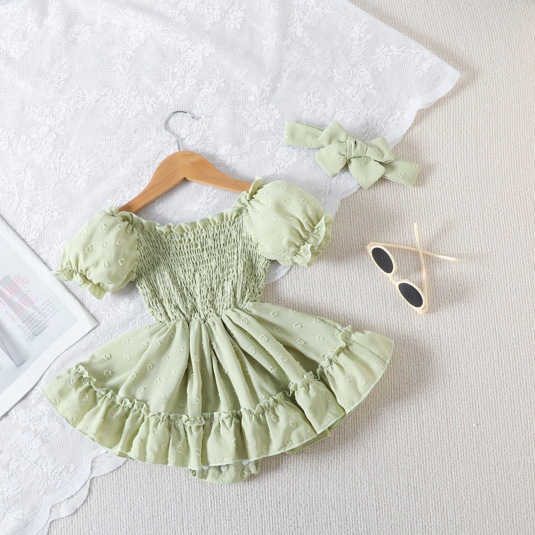 Body vestido engomado con vincha