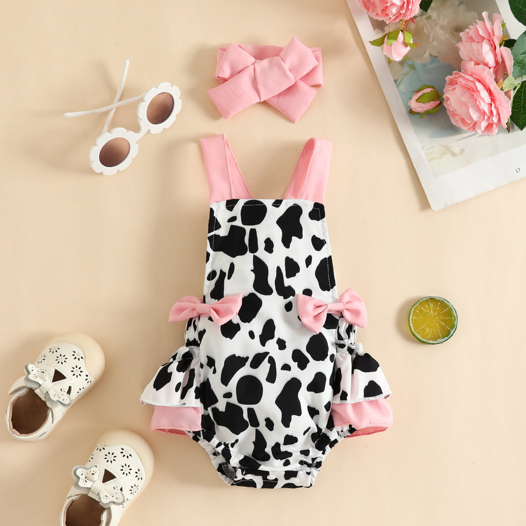 Body con volado estilo vaca y vincha