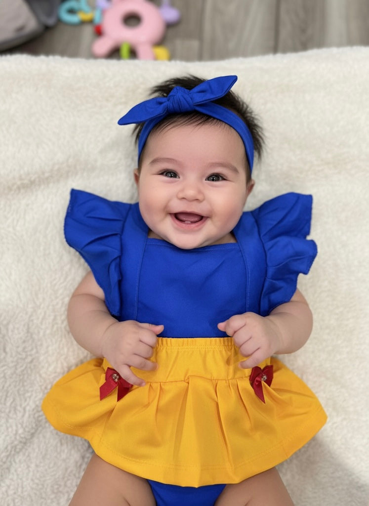 Body vestido Blancanieves con vincha