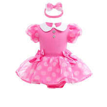 Cargar imagen en el visor de la galería, Body vestido estilo Minnie Mouse con vincha y moños
