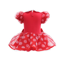 Cargar imagen en el visor de la galería, Body vestido estilo Minnie Mouse con vincha y moños
