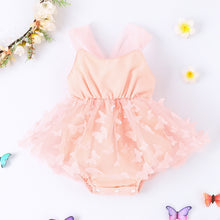 Carregar imagem no visualizador da galeria, Body vestido de tul salmón con mariposas
