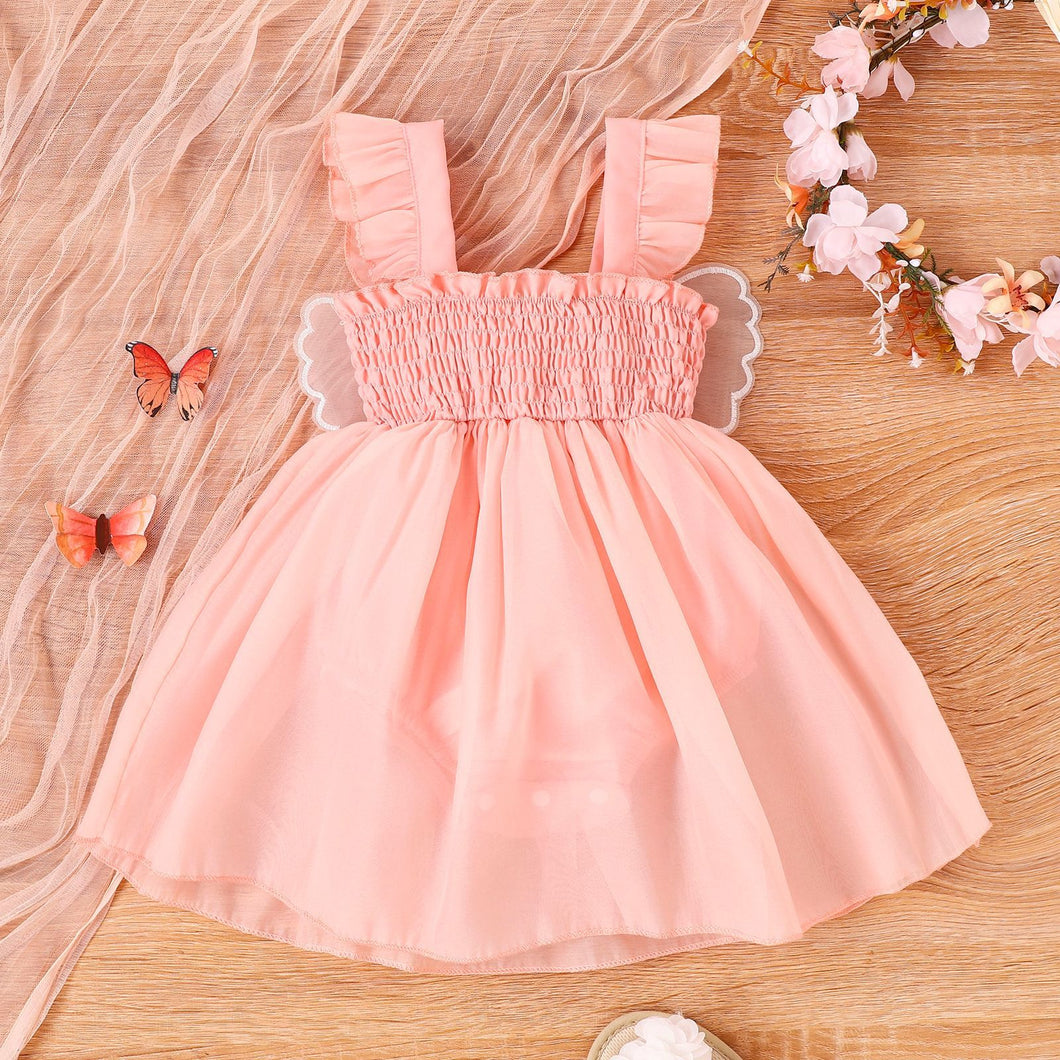 Body vestido engomado salmón de mariposa