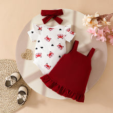 Carregar imagem no visualizador da galeria, Body blanco con estampas y vestido corderoy de zorro con vincha
