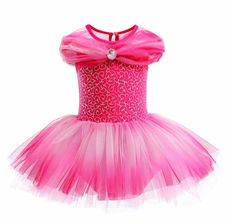 Vestido body pink para Ballet estilo Princesa Aurora