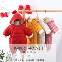 Carregar imagem no visualizador da galeria, Body enterizo polar con capucha,  manoplas y  medias
