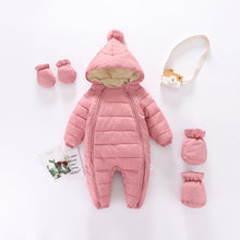 Carregar imagem no visualizador da galeria, Body enterizo polar con capucha,  manoplas y  medias
