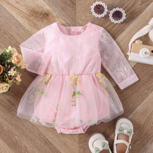 Cargar imagen en el visor de la galería, Body con falda de tul y bordado de flores
