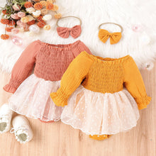 Carregar imagem no visualizador da galeria, Body vestido engomado con vincha
