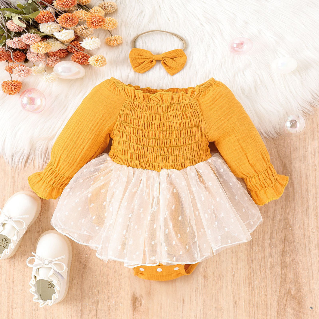 Body vestido engomado con vincha