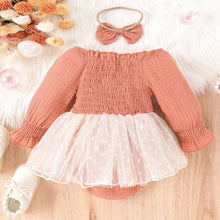 Carregar imagem no visualizador da galeria, Body vestido engomado con vincha
