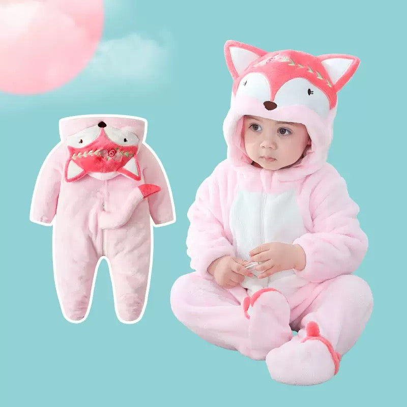 Body osito polar rosa de zorro
