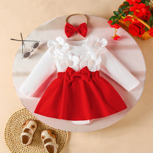 Cargar imagen en el visor de la galería, Body blanco con flores y vincha
