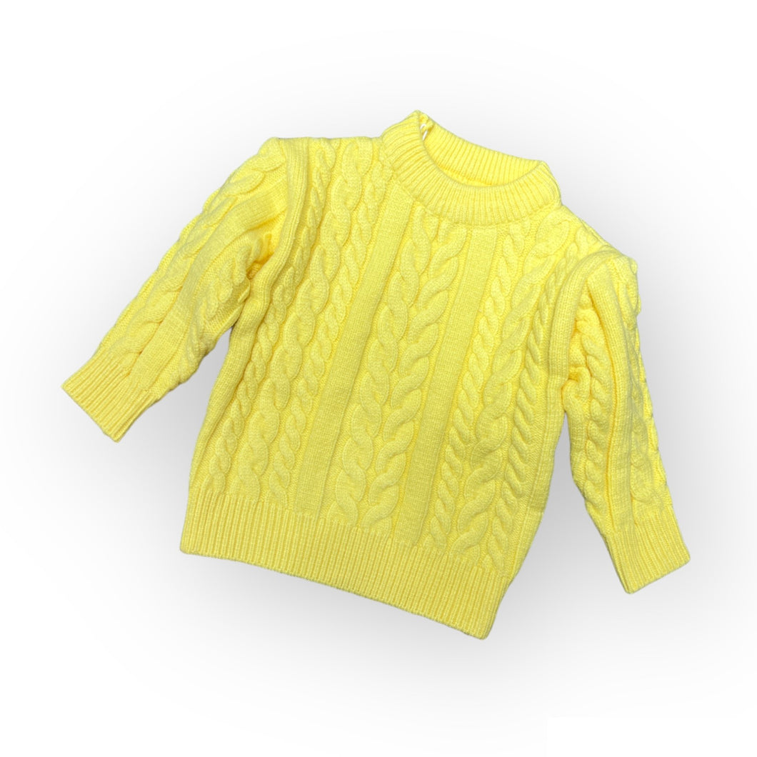 Abrigo de hilo amarillo con relieves
