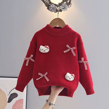Carregar imagem no visualizador da galeria, Abrigo peludo de Hello Kitty con moños
