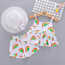 Carregar imagem no visualizador da galeria, Blusa blanca de sandia con short y sombrero
