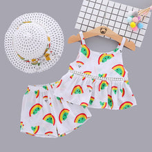 Carregar imagem no visualizador da galeria, Blusa blanca de sandia con short y sombrero
