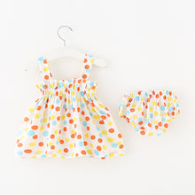 Carregar imagem no visualizador da galeria, Blusa blanca con motas coloridas y cubre pañal
