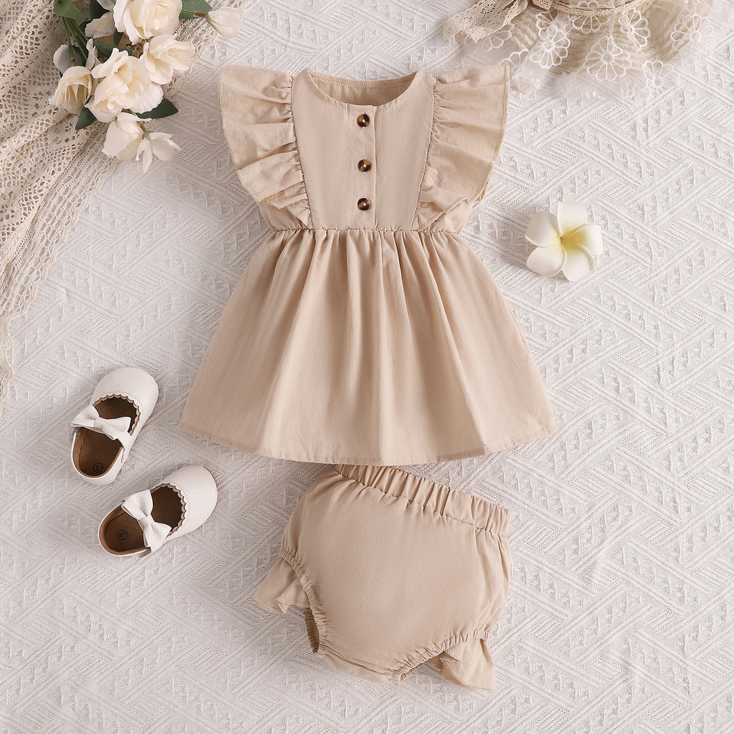 Blusa con volados y cubre pañal