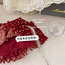 Cargar imagen en el visor de la galería, Blusa blanco tipo broderie y short bordo a motas
