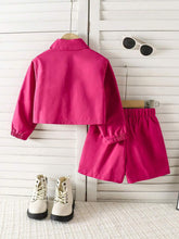 Carregar imagem no visualizador da galeria, Campera y short pollera pink con bolsillos
