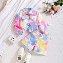 Carregar imagem no visualizador da galeria, Campera con bolsillos y short colorido estilo tie dye
