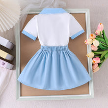 Carregar imagem no visualizador da galeria, Blusa blanco con cuello y pollera tableada
