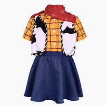 Cargar imagen en el visor de la galería, Camisa con chaleco, pañoleta y pollera estio Vaquera de Toy Story
