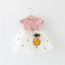 Carregar imagem no visualizador da galeria, Vestido acanalado, falda de tul con bordado y peluche de piña
