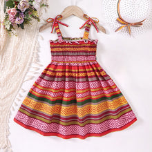 Cargar imagen en el visor de la galería, Vestido engomado con moño y estampas a rayas incluye sombrero
