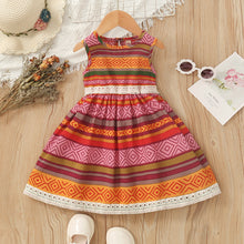 Carregar imagem no visualizador da galeria, Vestido a rayas con estampas varios

