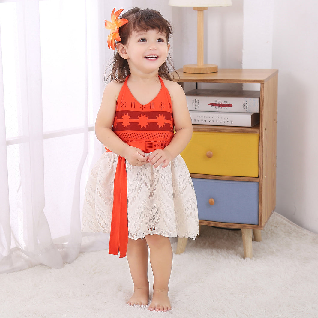 Vestido estilo Moana con espalda abierta