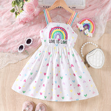 Carregar imagem no visualizador da galeria, Vestido con estampas de corazones coloridos
