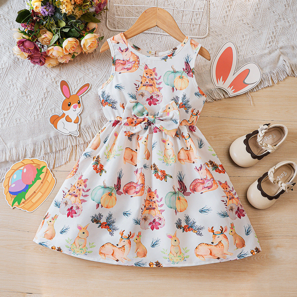 Vestido con estampas de animales del Bosque