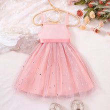 Cargar imagen en el visor de la galería, Vestido con cinto y falda de tul con brillo
