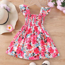 Carregar imagem no visualizador da galeria, Vestido engomado con estampas de flores
