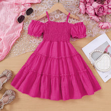 Carregar imagem no visualizador da galeria, Vestido engomado con hombro recto

