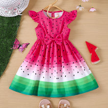 Carregar imagem no visualizador da galeria, Vestido de sandia con volados
