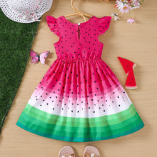 Carregar imagem no visualizador da galeria, Vestido de sandia con volados
