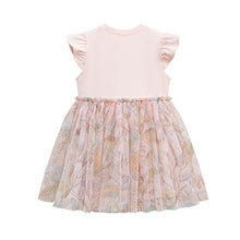 Carregar imagem no visualizador da galeria, Vestido rosa de unicornio con falda de flores
