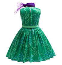Carregar imagem no visualizador da galeria, Vestido verde oscuro con pañuelo y cinto estilo Desagrado de Intensamente
