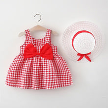 Cargar imagen en el visor de la galería, Vestido cuadrille con moño y sombrero
