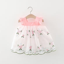 Carregar imagem no visualizador da galeria, Vestido de tul con bordados de flores
